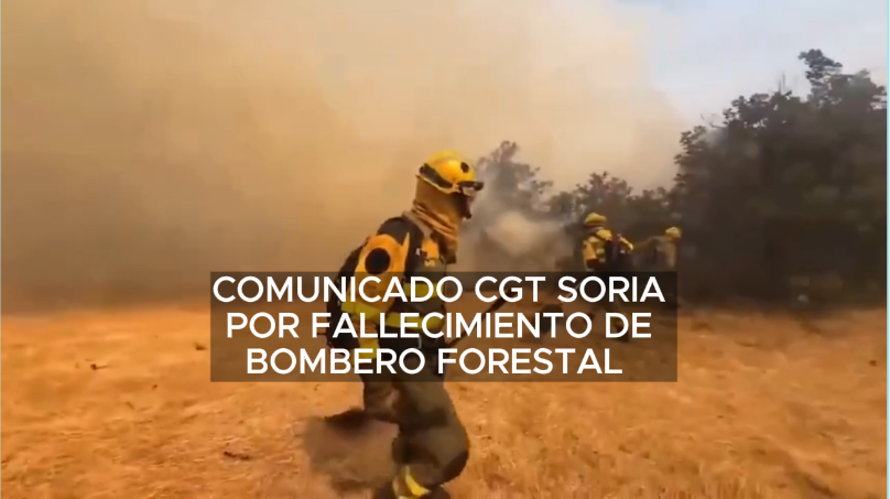 Imagen de CGT Soria denuncia el abandono institucional tras la muerte de otro trabajador del Operativo de Prevención y Extinción de Incendios Forestales en acto de servicio