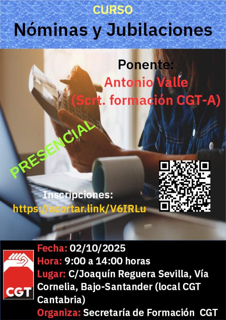 Curso: Nóminas y Jubilaciones. Cantabria