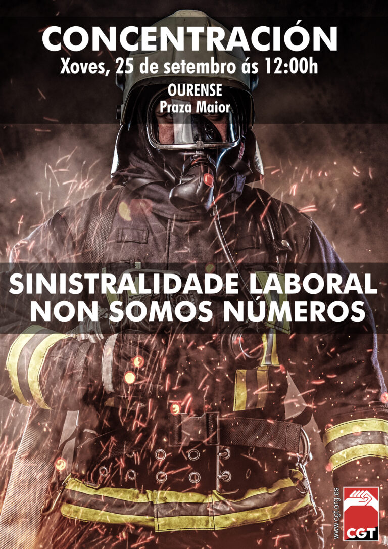 CGT se moviliza en Ourense para denunciar la siniestralidad laboral
