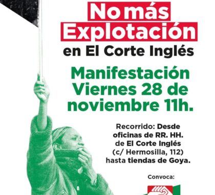 Imagen de El Corte Inglés se manifiesta el Black Friday 2025