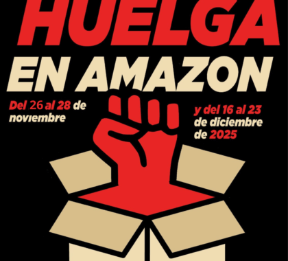 Imagen de CGT Murcia en Amazon Murcia, en Huelga