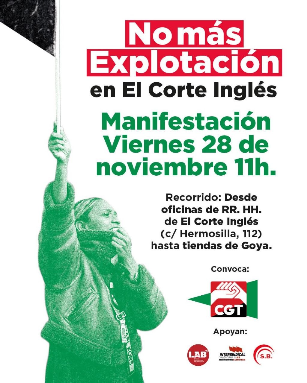 Imagen de El Corte Inglés se manifiesta el Black Friday 2025