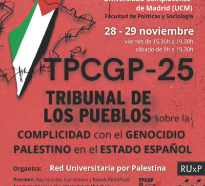 Imagen de Tribunal de los Pueblos sobre la Complicidad con el Genocidio Palestino en el Estado Español