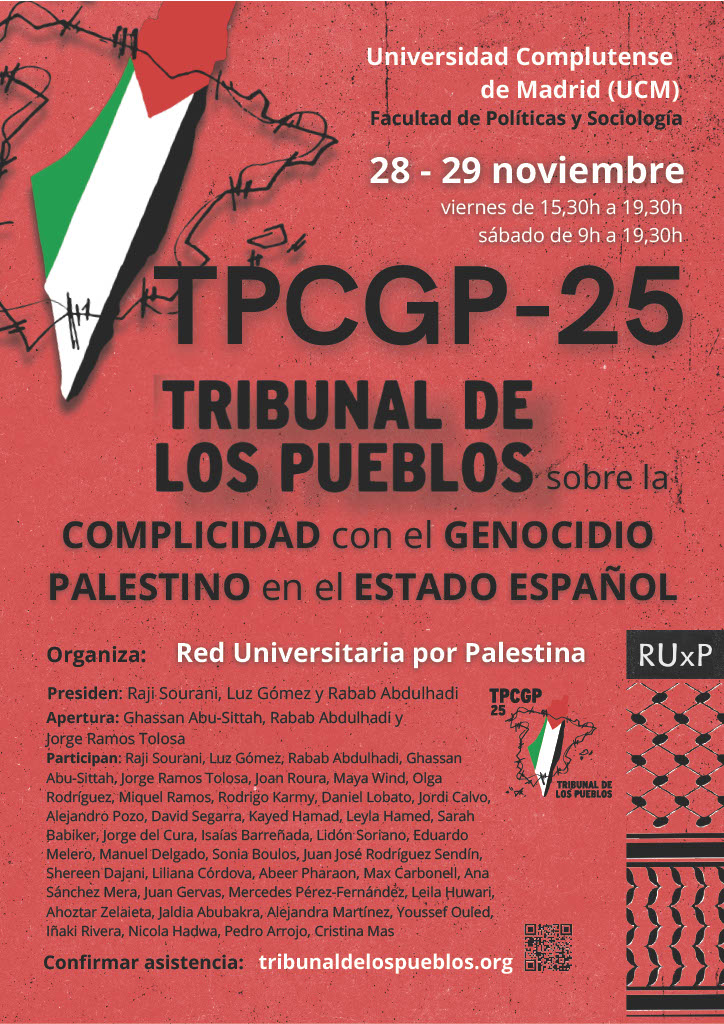 Imagen de Tribunal de los Pueblos sobre la Complicidad con el Genocidio Palestino en el Estado Español