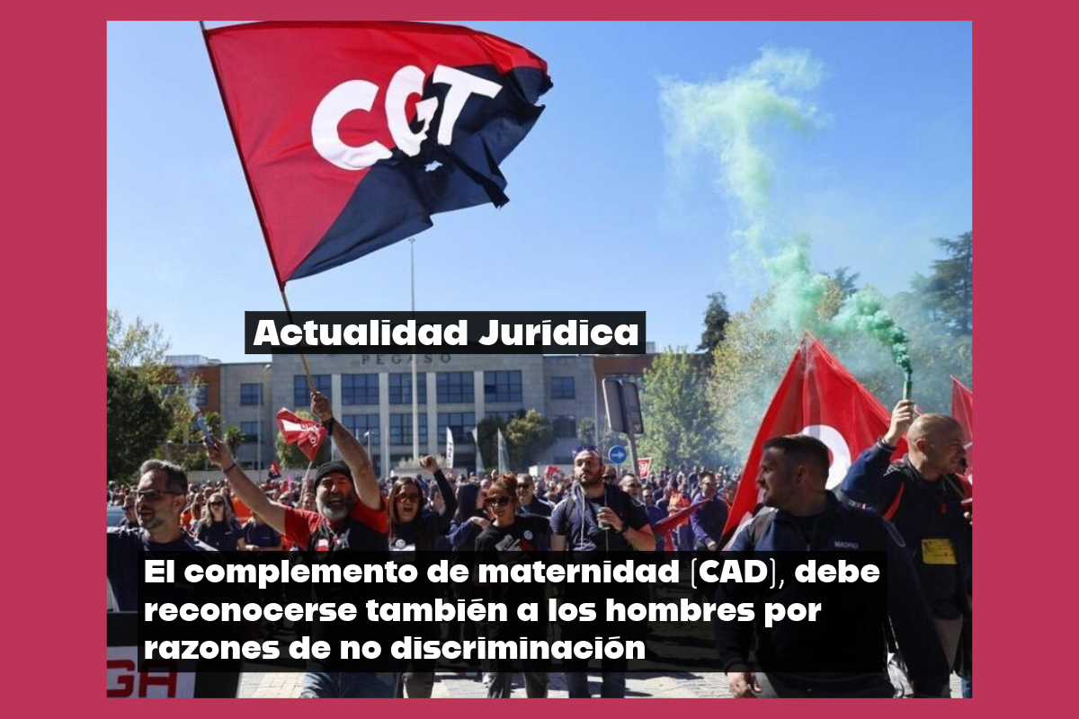 Imagen de Actualidad Jurídica No 14: El complemento de maternidad debe reconocerse también a los hombres por razones de no discriminación