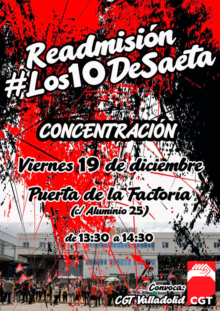 SAETA Die Casting despide a diez personas alegando “baja carga de trabajo” en la planta de Valladolid.