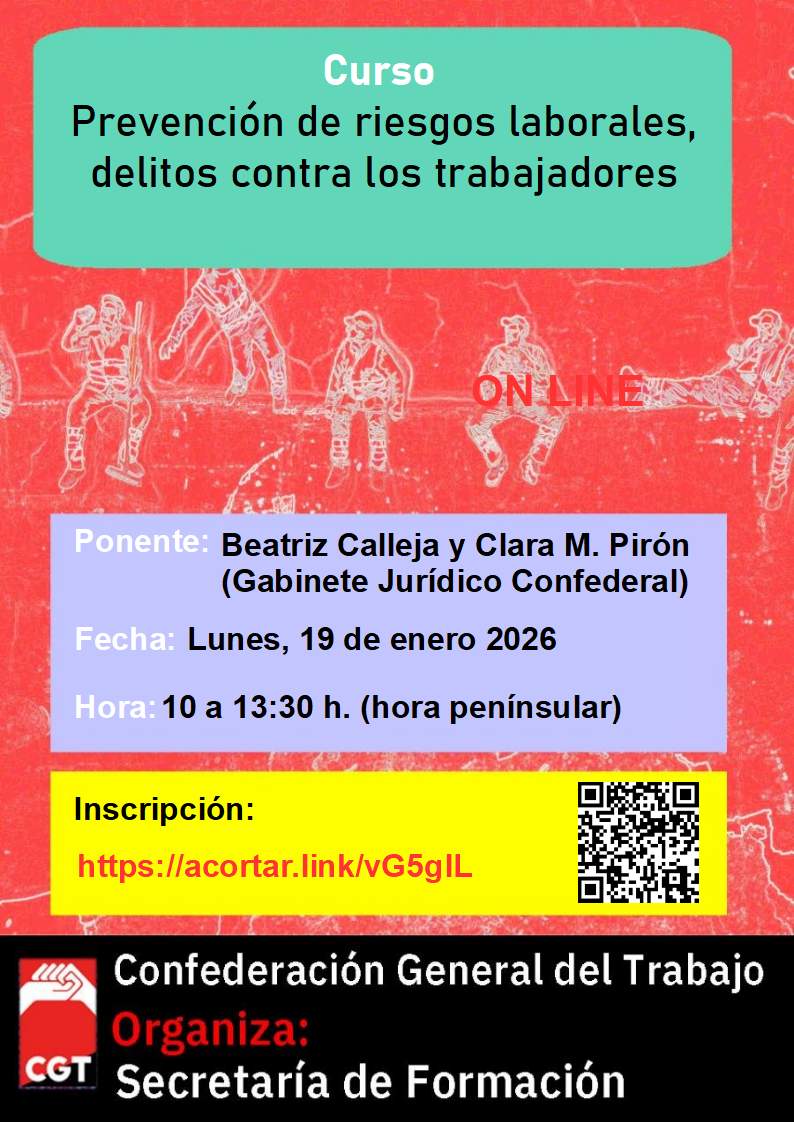 Imagen de Curso: «Prevención de riesgos laborales, delitos contra los trabajadores»