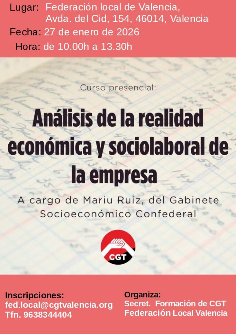 Curso: «Análisis de la realidad económica y sociolaboral de la empresa»