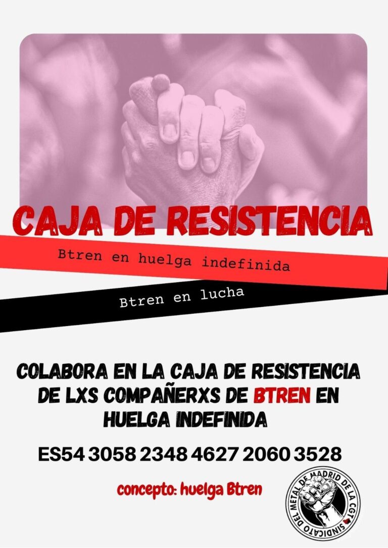 Apoyo a la huelga de BTREN