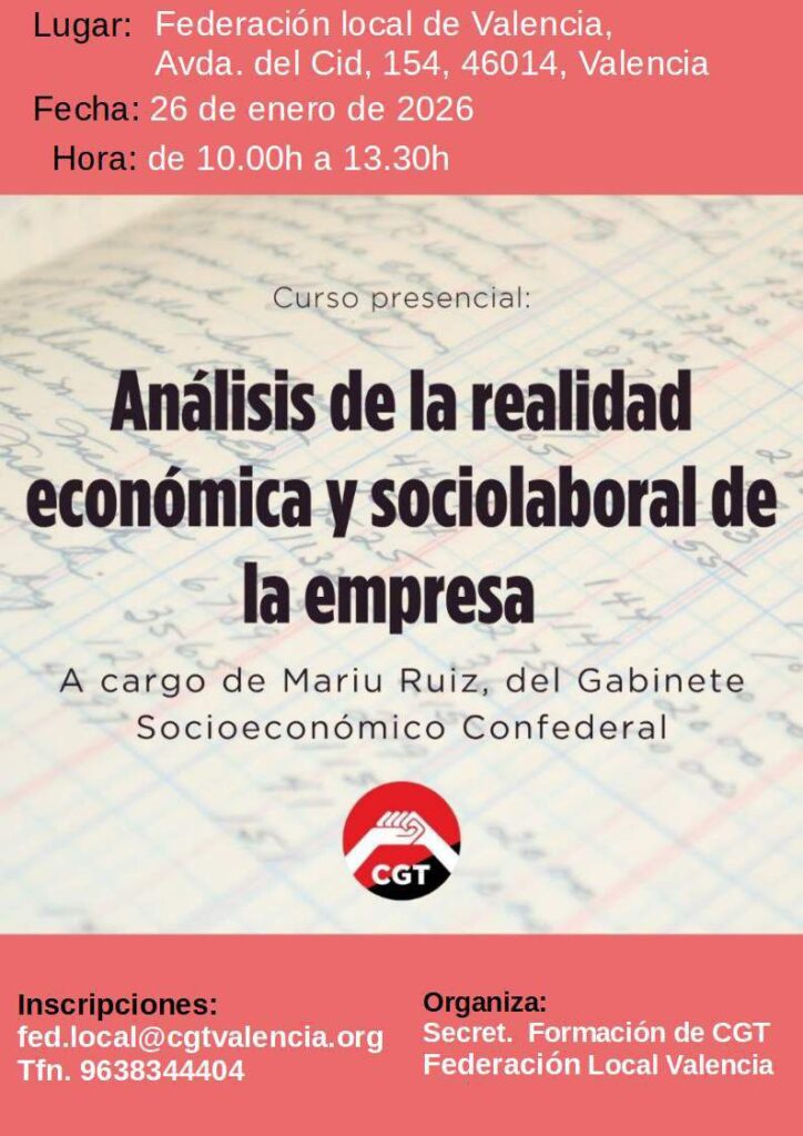 Cursos de formación en CGT: Enero 2026