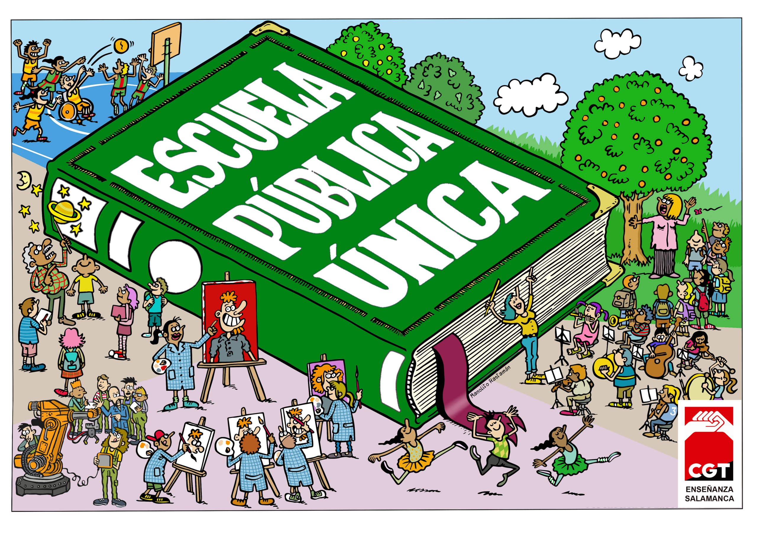 Imagen de CGT Enseñanza Salamanca llama a matricular en la escuela pública.