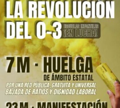 Imagen de CGT convoca huelga estatal en Educación Infantil de 0-3 años el próximo 7 de mayo.