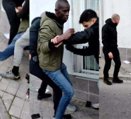 Imagen de CGT muestra su respaldo a la versión de los vecinos de Serigne Mbayé sobre la detención que sufrió hace unos días en Madrid.