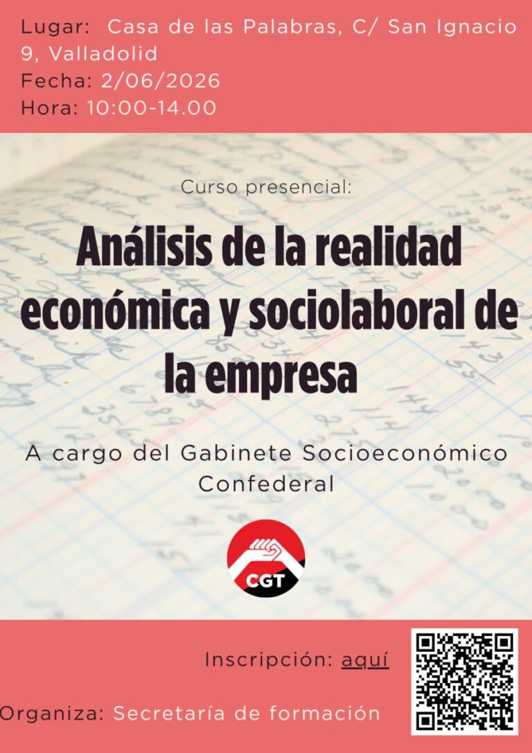 Curso: «Análisis de la realidad económica y sociolaboral de la empresa» (Presencial en Valladolid)