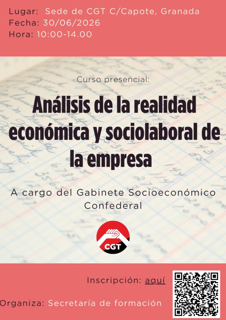 Curso: «Análisis de la realidad económica y sociolaboral de la empresa» (Presencial en Granada)