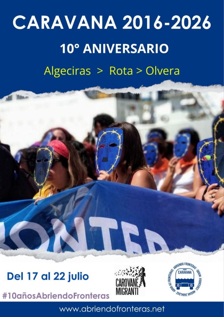 La caravana ‘Abriendo Fronteras’ se celebrará desde el 17 al 22 de julio y recorrerá Algeciras, Rota y Olvera en su décimo aniversario.