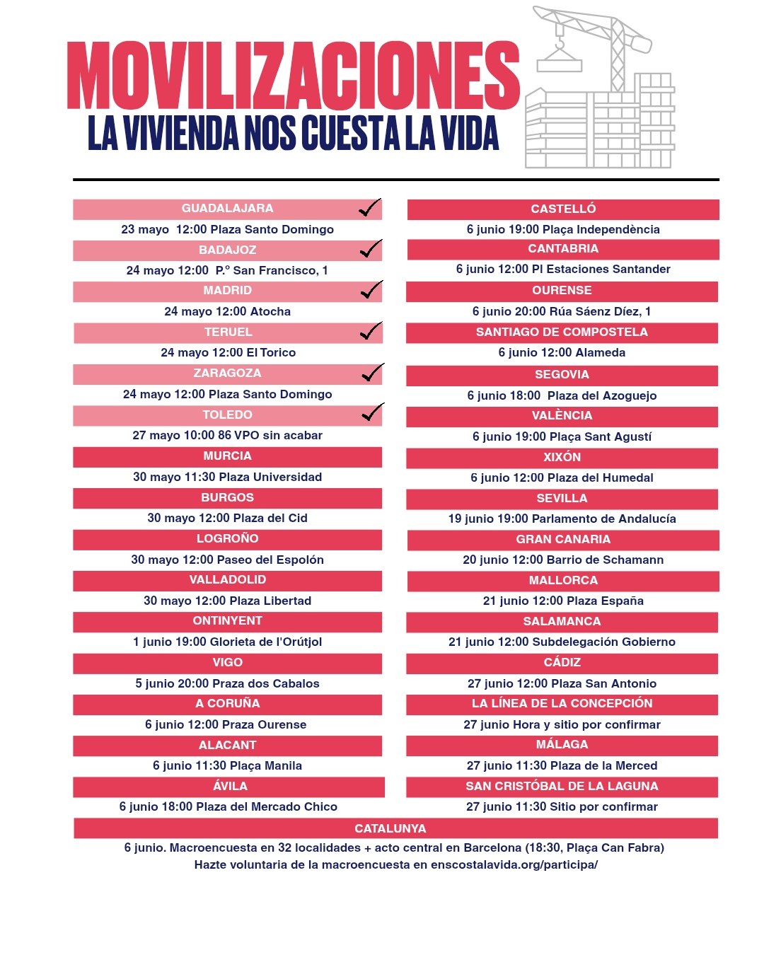Imagen de Movilizaciones por el derecho a tener techo.