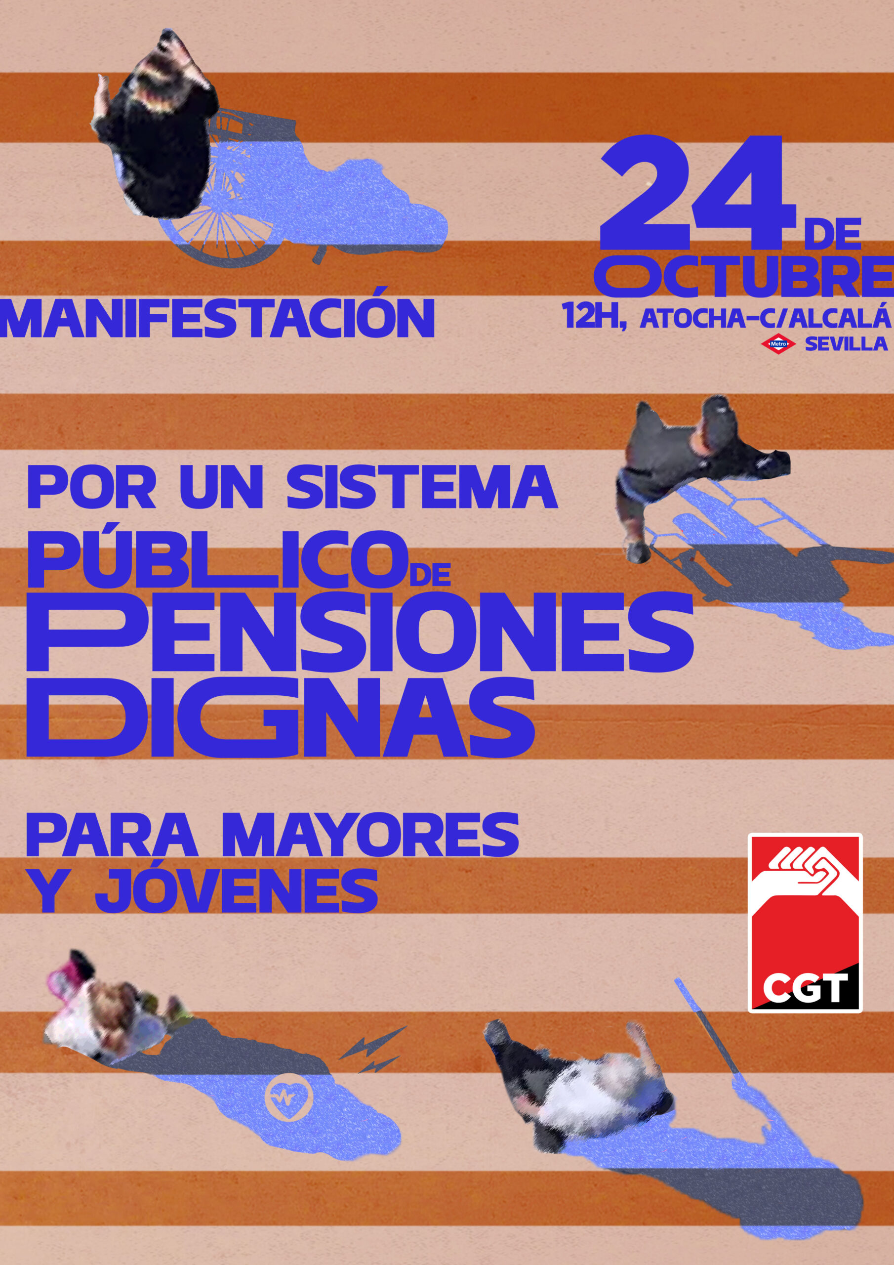 Imagen de Modificación del recorrido de la manifestación unitaria en defensa de las pensiones del 24 de octubre