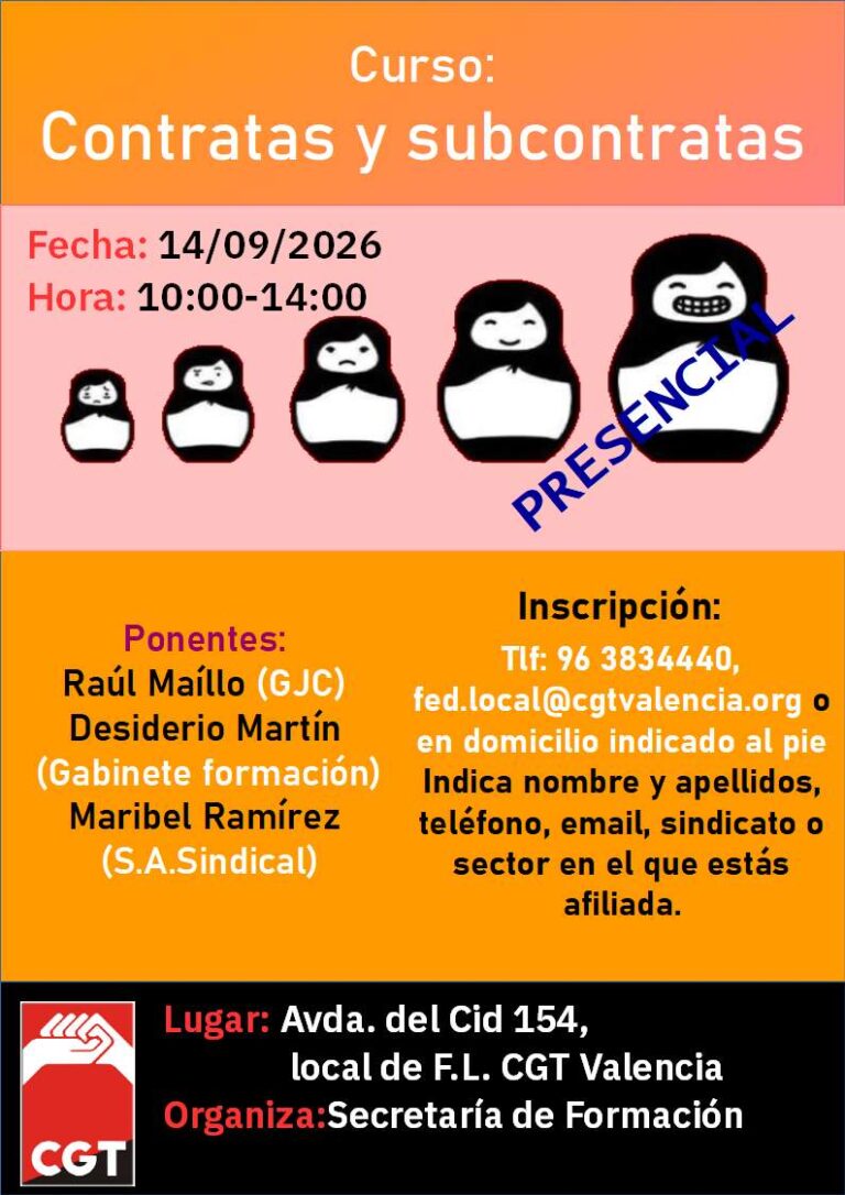 Curso: Contratas y subcontratas